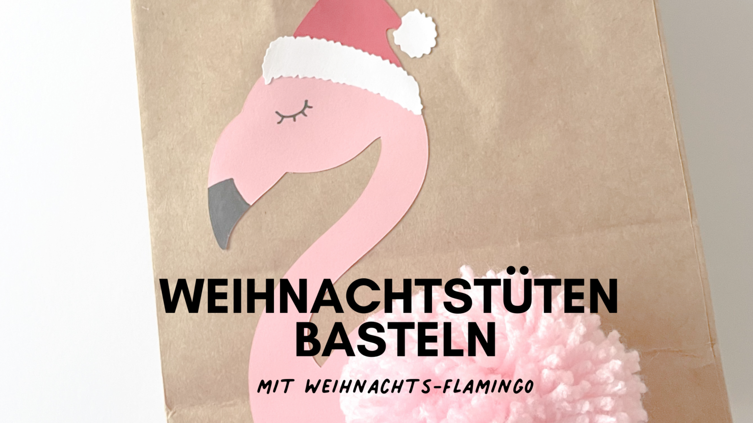 Weihnachtstüte basteln DIY Flamingo Weihnachtstüte in 5 min.