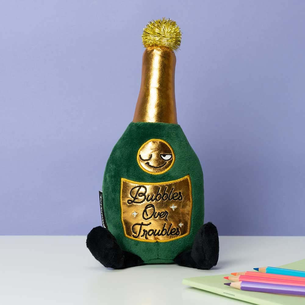 Champagner Plüschfigur, Geschenk Frauen, Geschenk Freundin, Geschenk Schwester, Witzige Geschenke, Romantische Geschenke, Hochzeitsgeschenk, Kleine Geschenke, Geschenk, Geschenkidee