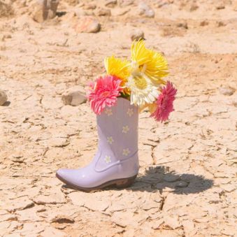 Cowboy Boot Vase