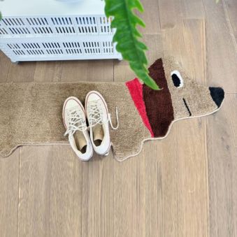 Stretched Sausage Dog Rug