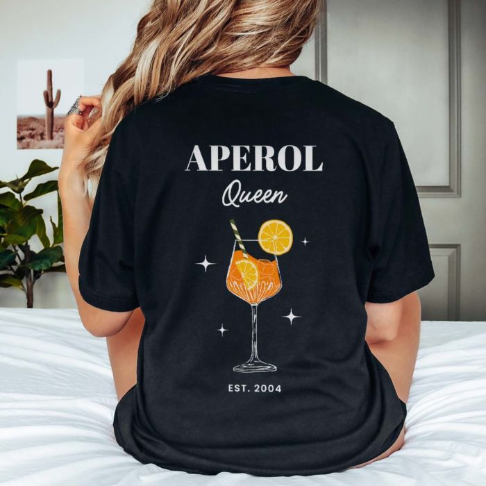 Personalisierbares T-Shirt mit Aperol Illustration und Text
