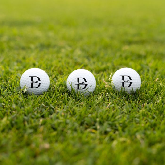 Personalisierbare Golfbälle 3er Set mit Monogramm