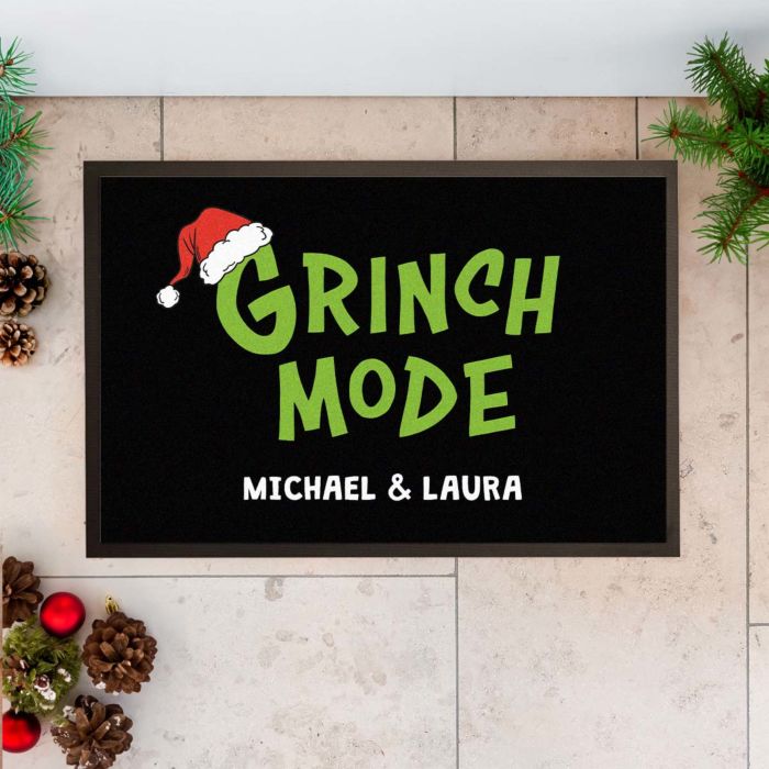 Personalisierbare Fußmatte Grinch Mode