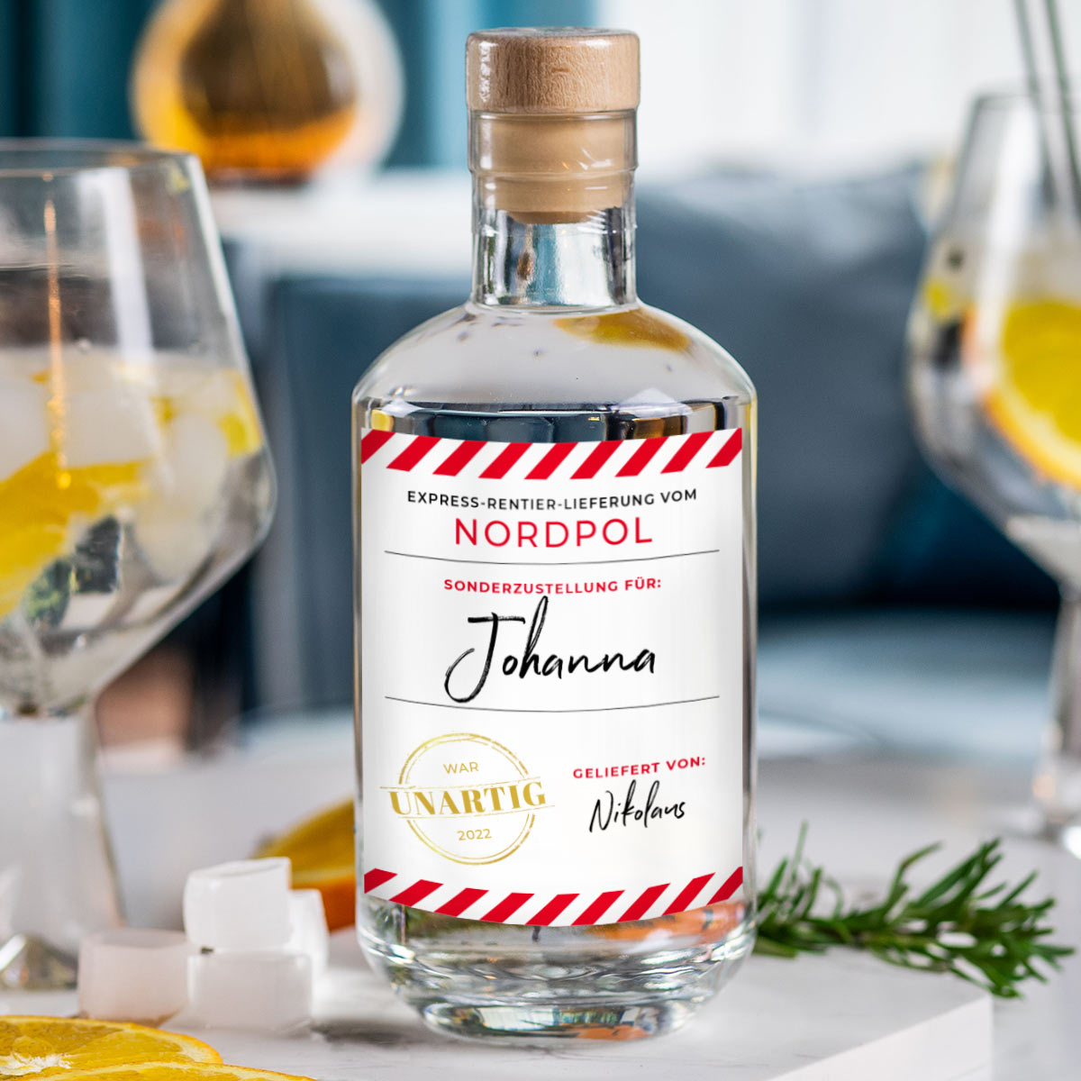 Personalisierbarer Gin mit Name, Witzige Geschenke, Geschenk, Geschenkidee