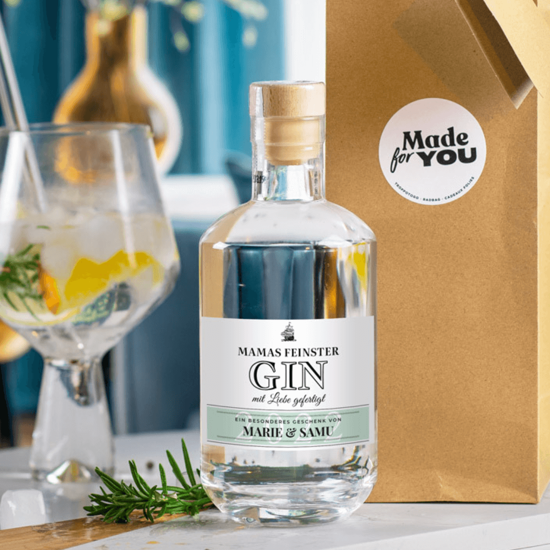 Personalisierbarer Gin mit Namen und Text, Witzige Geschenke, Geschenk, Geschenkidee