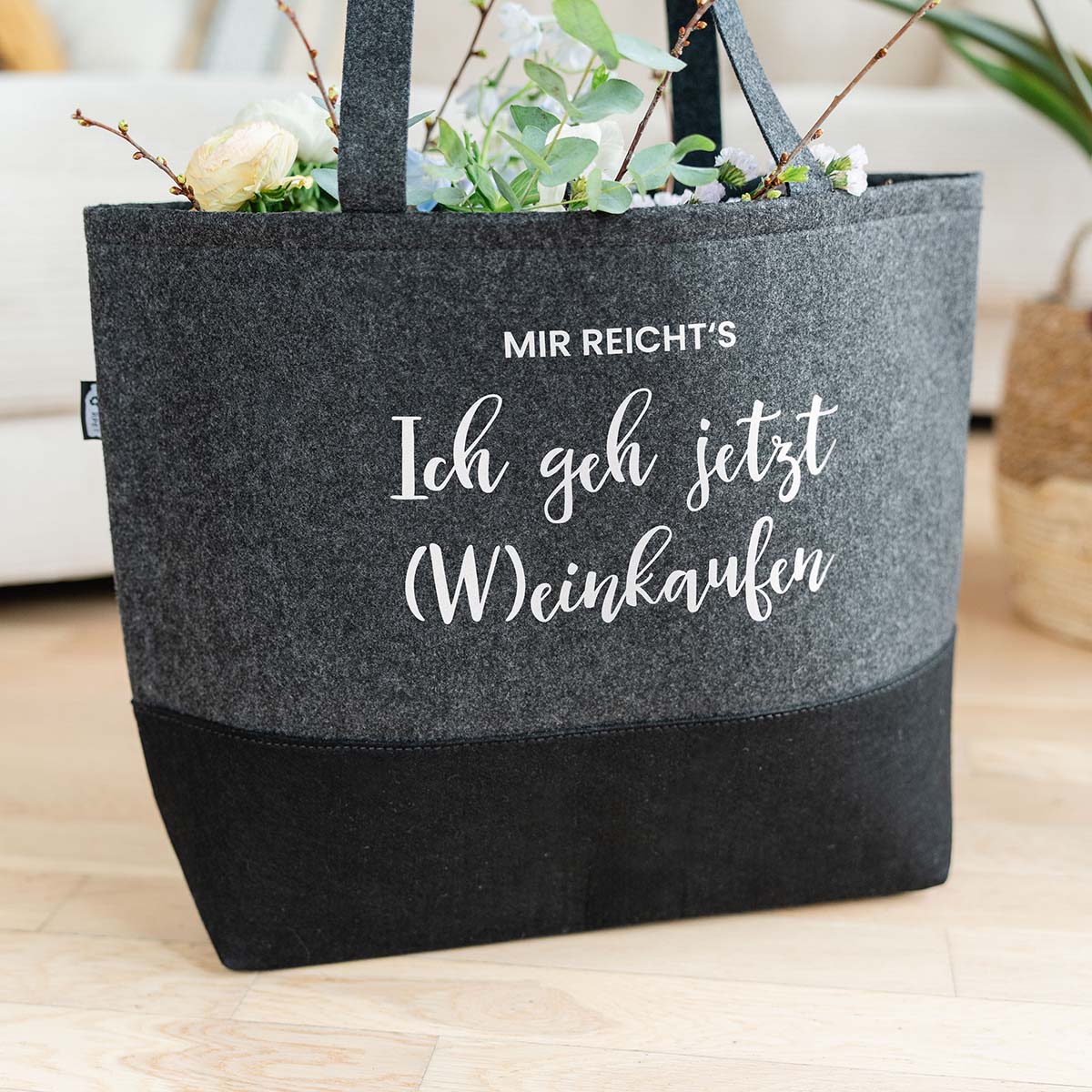 Personalisierbare Filztasche mit Text, Geburtstagsgeschenk, Geschenke für Frauen, Geschenke für Freundin, Geschenk für Schwester, Geschenk für Mama