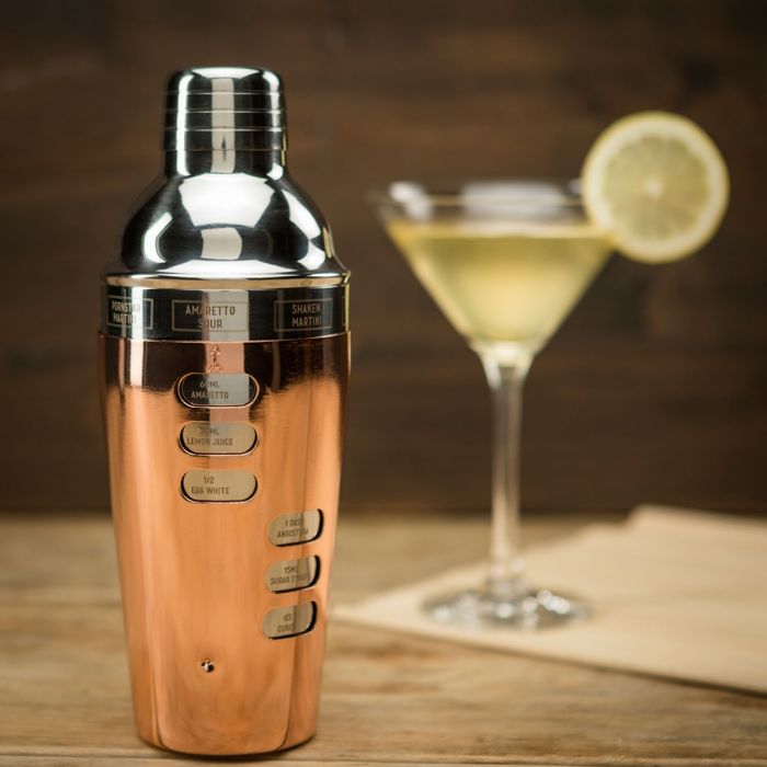 Design Cocktail Shaker mit Rezeptauswahl